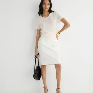 J Crew pencil skirt white size 6 NWT